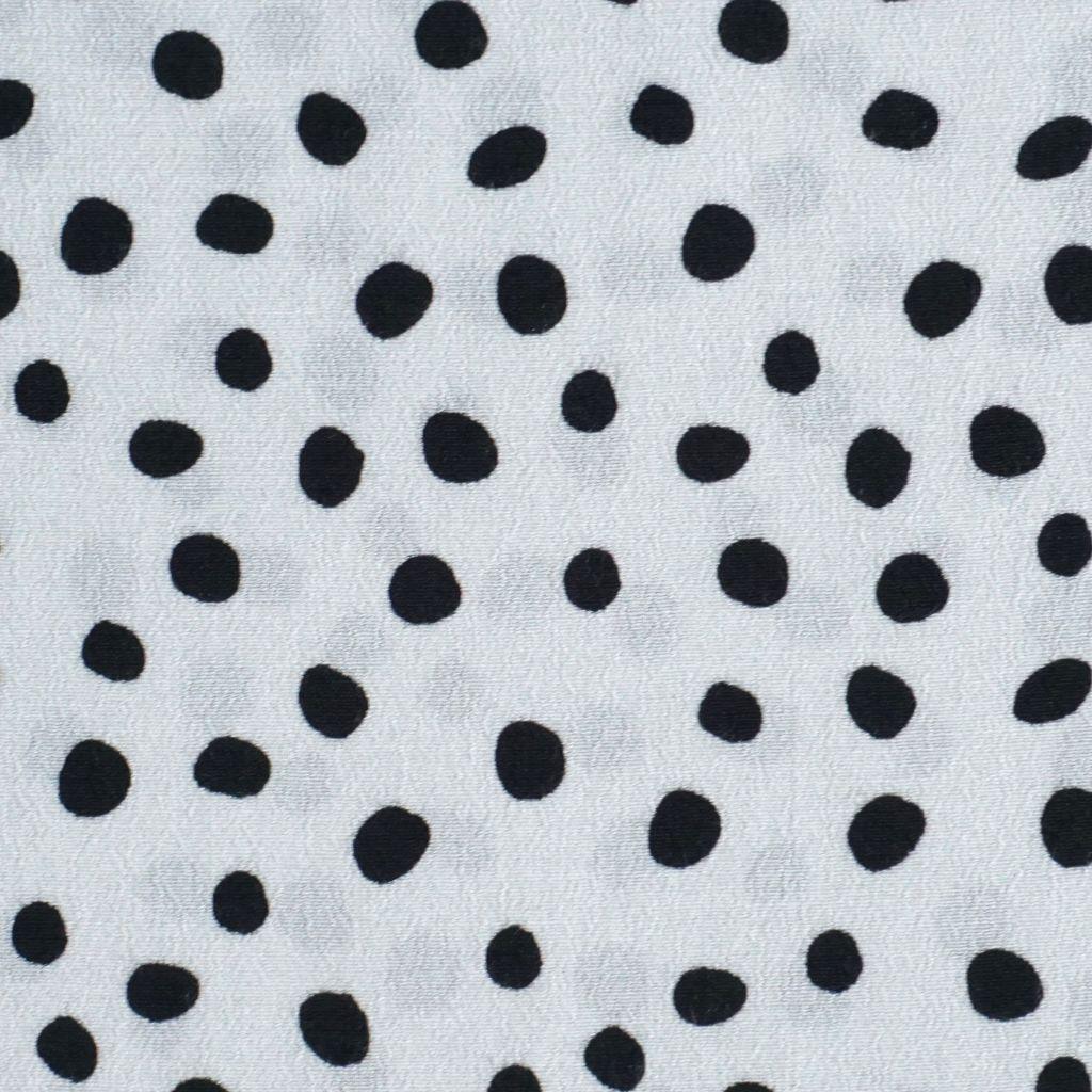 Viskose Druck Crepe Tupfen schwarz weiß – ECOVERO™